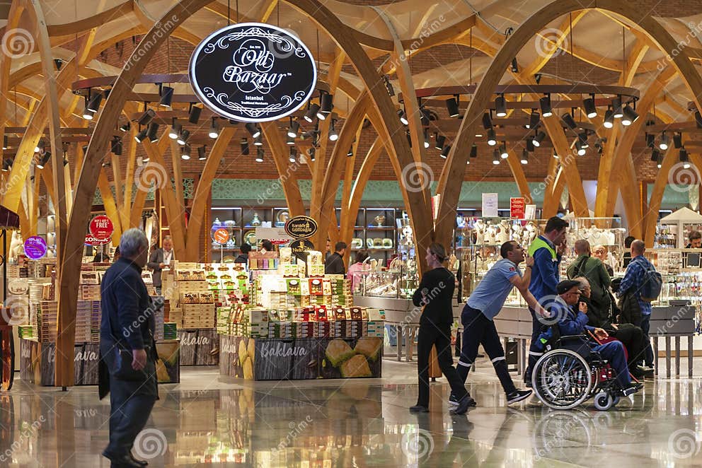 Duty Free Shop in Ataturk Airport Istanbul, Duty Free Sign Editorial Stock Image Image of