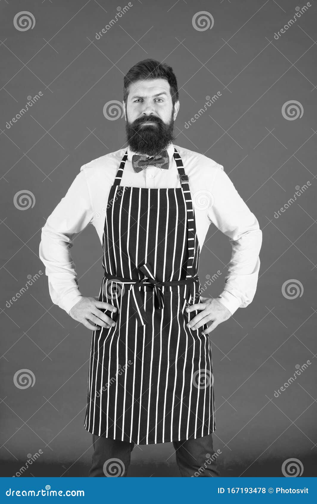 On Duty In Kitchen Hipster Cafe Concept Man With Beard Cook Hipster Apron Hipster Chef Cook 