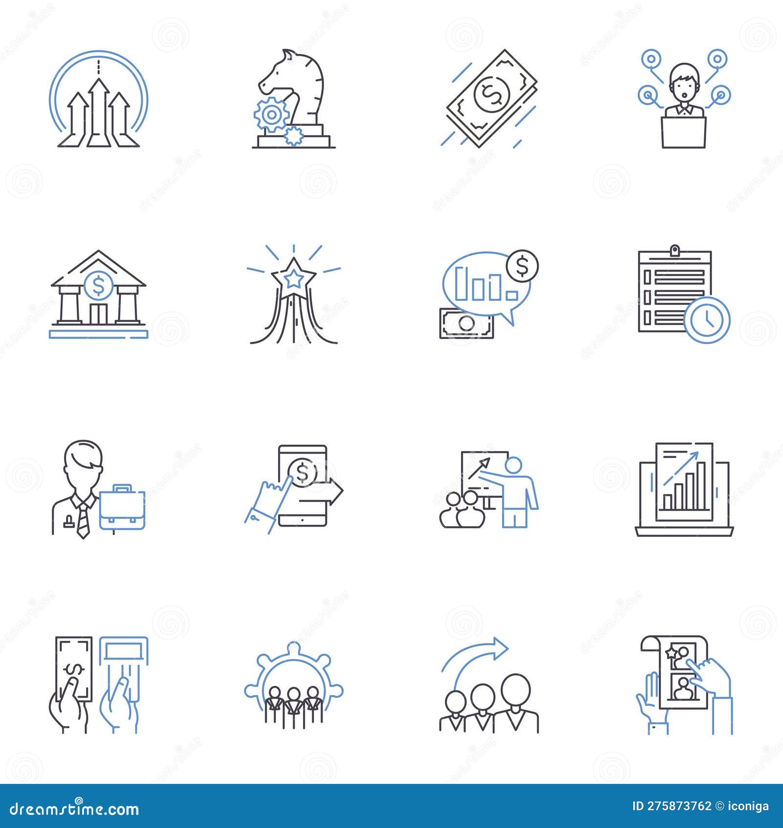 duty precision line icons collection. obligation, consistency, exactitude, dependability, accuracy, responsibility
