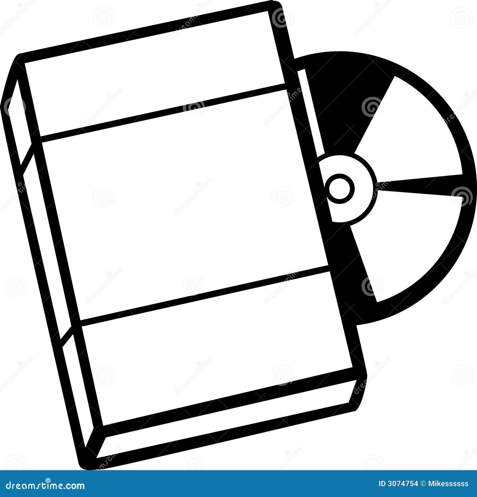 Dvd com caixa ilustração do vetor. Ilustração de vetor - 3074754