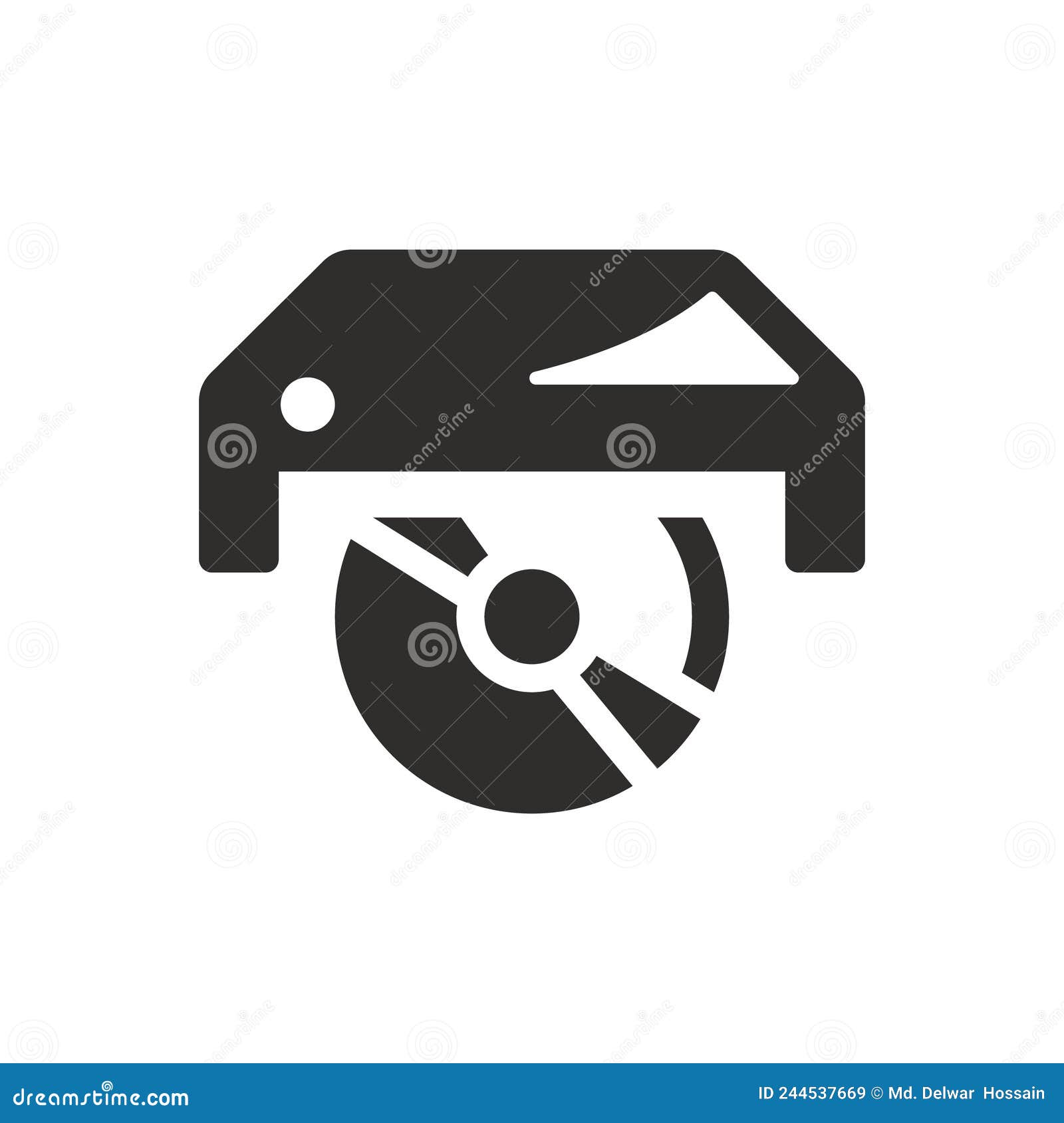 DVD drive icon stock vector. Illustration of hardware 244537669