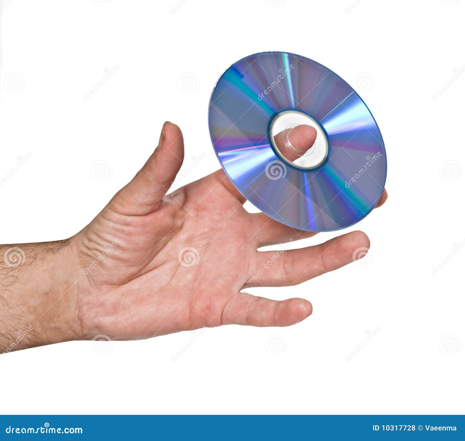 DVD on finger stock photo. Image of audio, reflecting 10317728