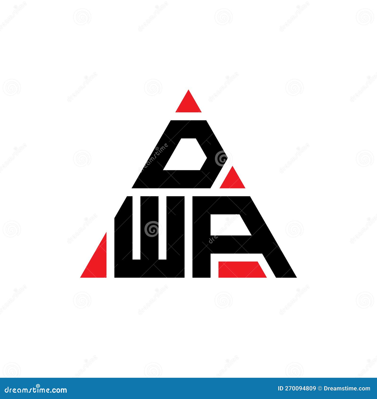 dwa triangle letter logo  with triangle . dwa triangle logo  monogram. dwa triangle  logo template with red