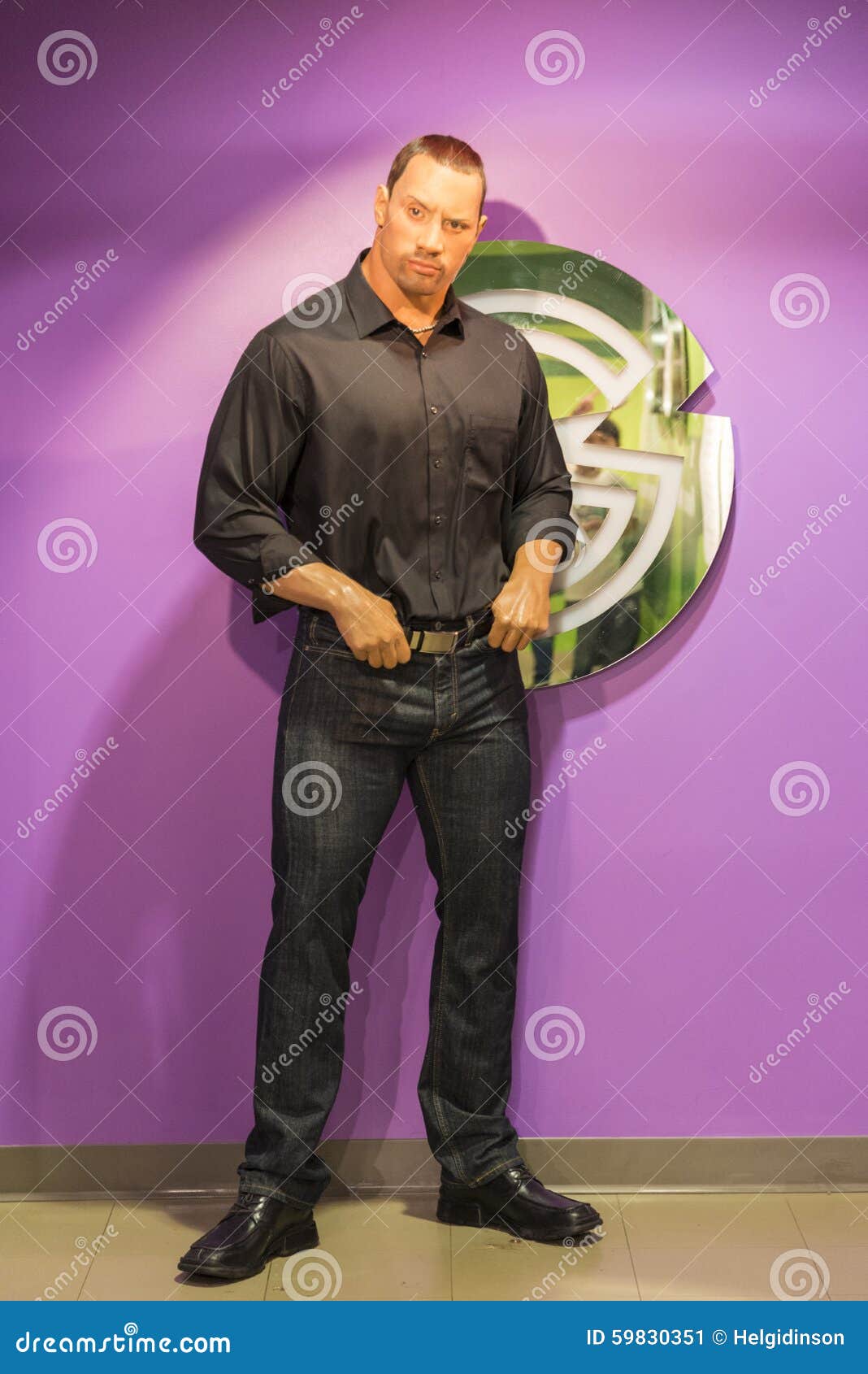Dwayne Johnson wax model editorial photo. Image of photograph 59830351