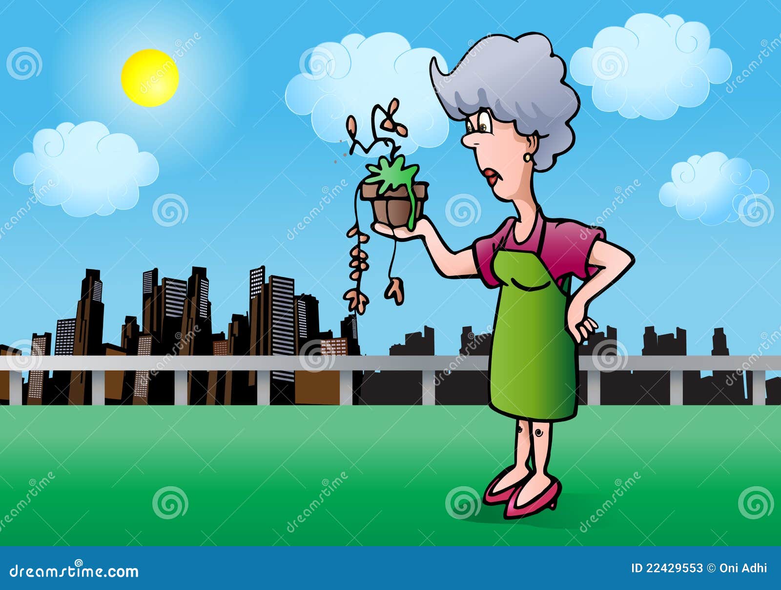 Dying plant on pot stock illustration. Illustration of plants 22429553