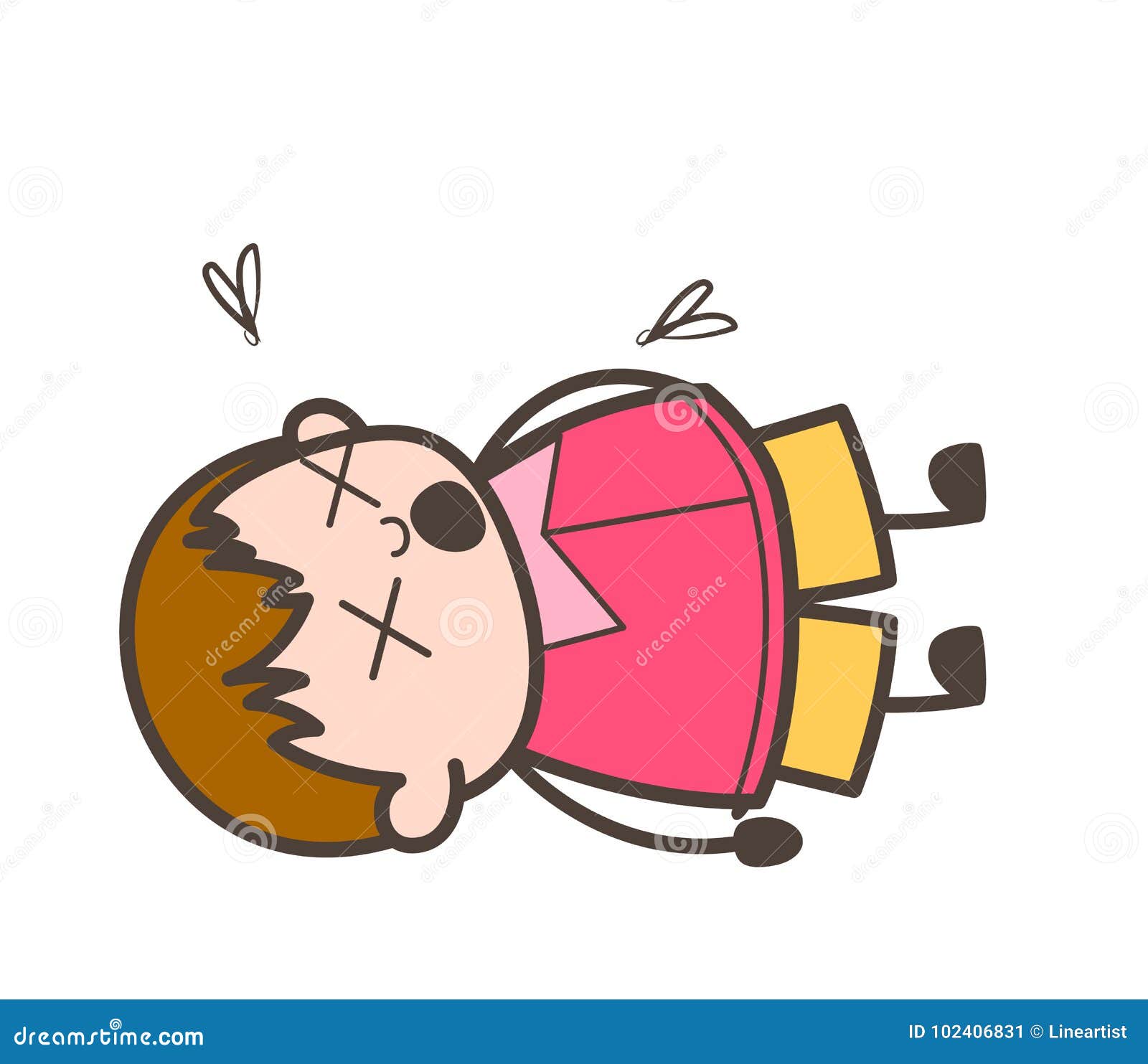 Dying with Screaming Face - Cute Cartoon Fat Kid Illustration Stock  Illustration - Illustration of baby, cartoon: 102406831