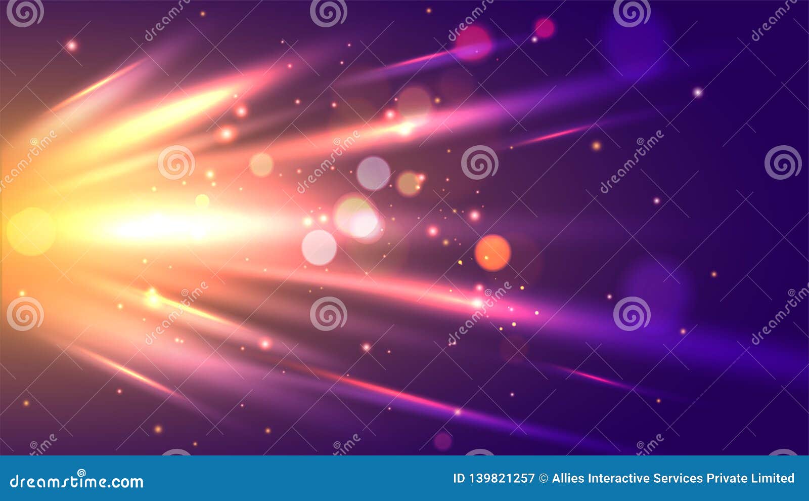 dynamic abstract background with shiny emerging rays.