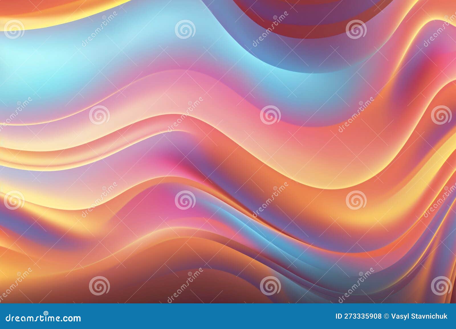 Dynamic Abstract Wavy Wallpaper Yellow Blue Background, Organic