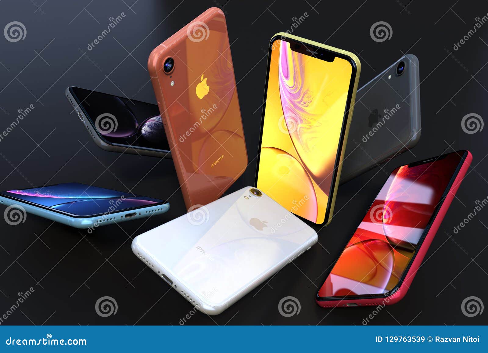 Dynamic Composition Of Iphone Xr Colorful Smartphones Falling Editorial  Stock Image - Image Of Apps, Cellular: 129763539