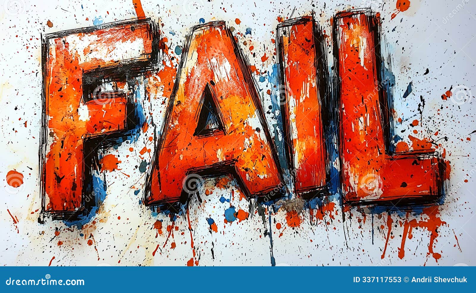 dynamic graffiti art with expressive lettering of the word 'fail