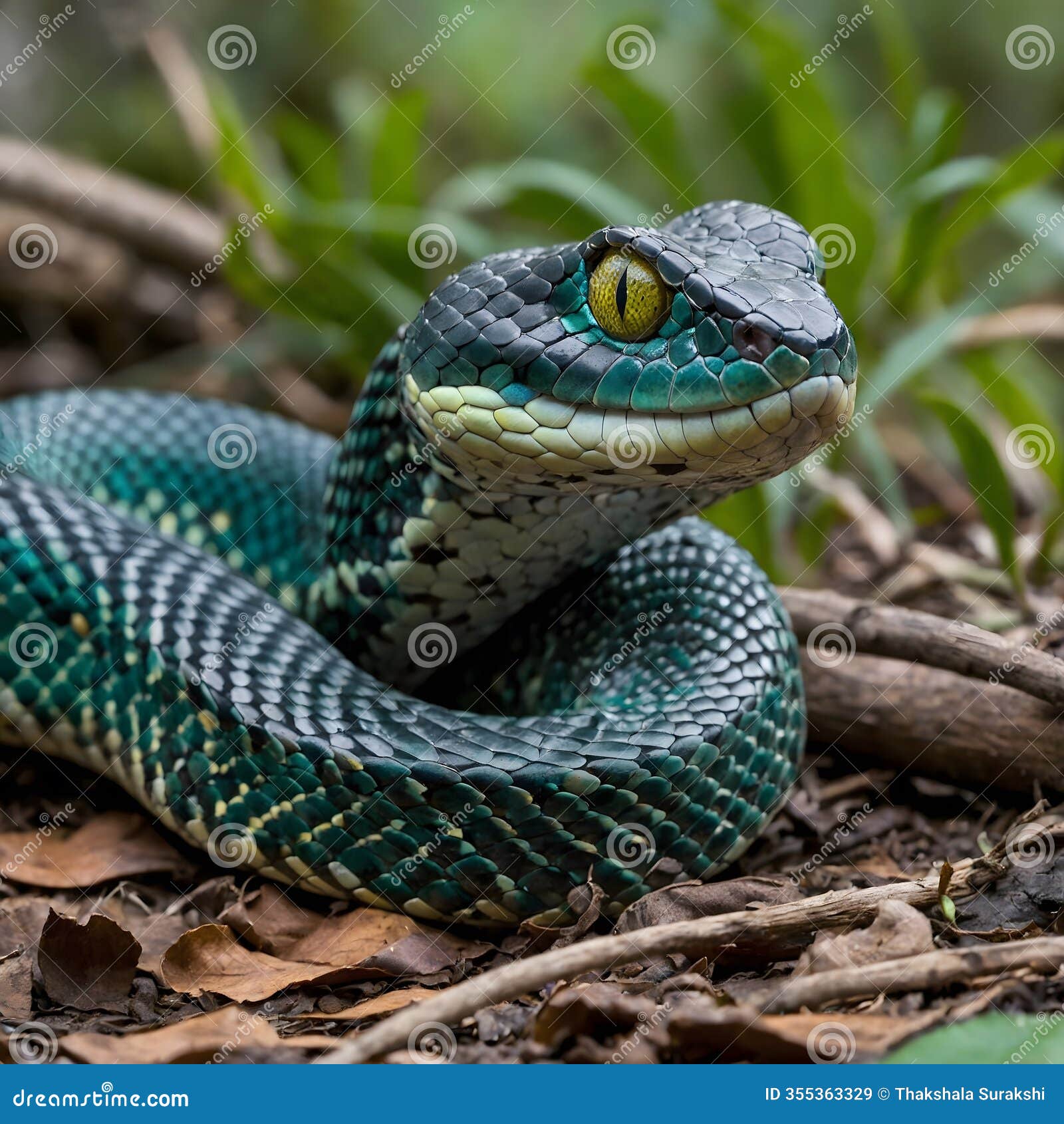 dynamic hunting action of alcatraz pit viper striking prey