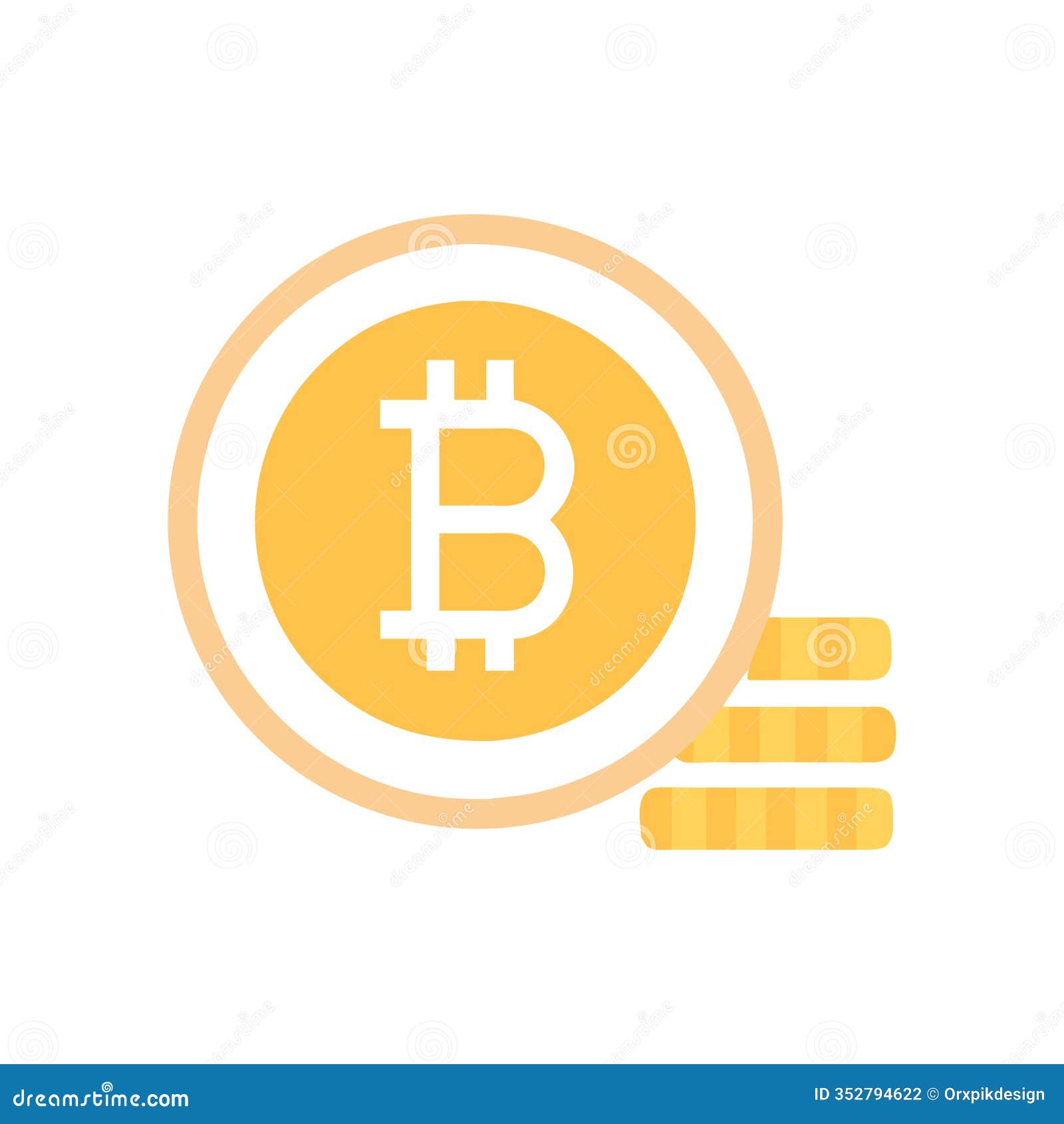 Dynamic Bitcoin Icon Illustration Stock Vector - Illustration of  blockchain, finance: 352794622