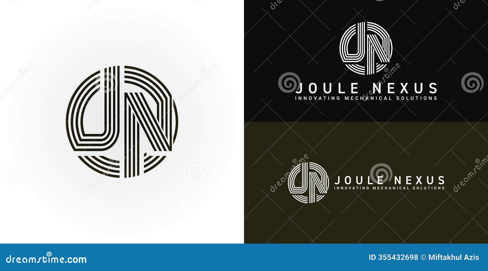 the dynamic logo  features the initials jn elegantly intertwined, creating a unique striking .