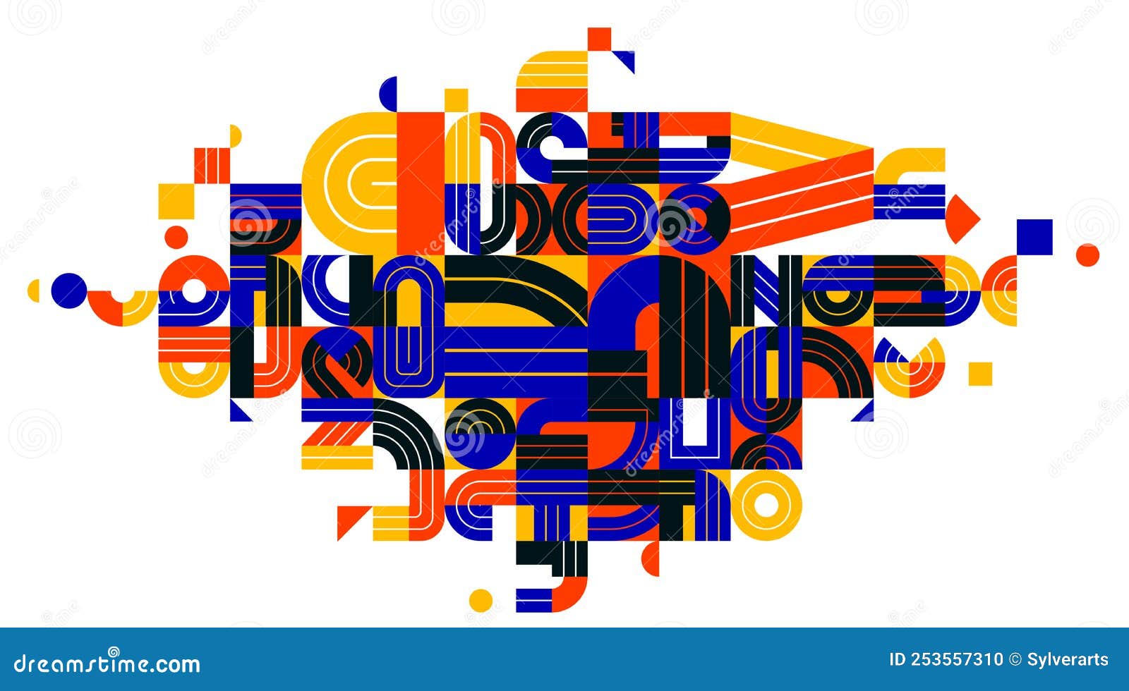 dynamic messy abstract   composition, minimal lined modern art.
