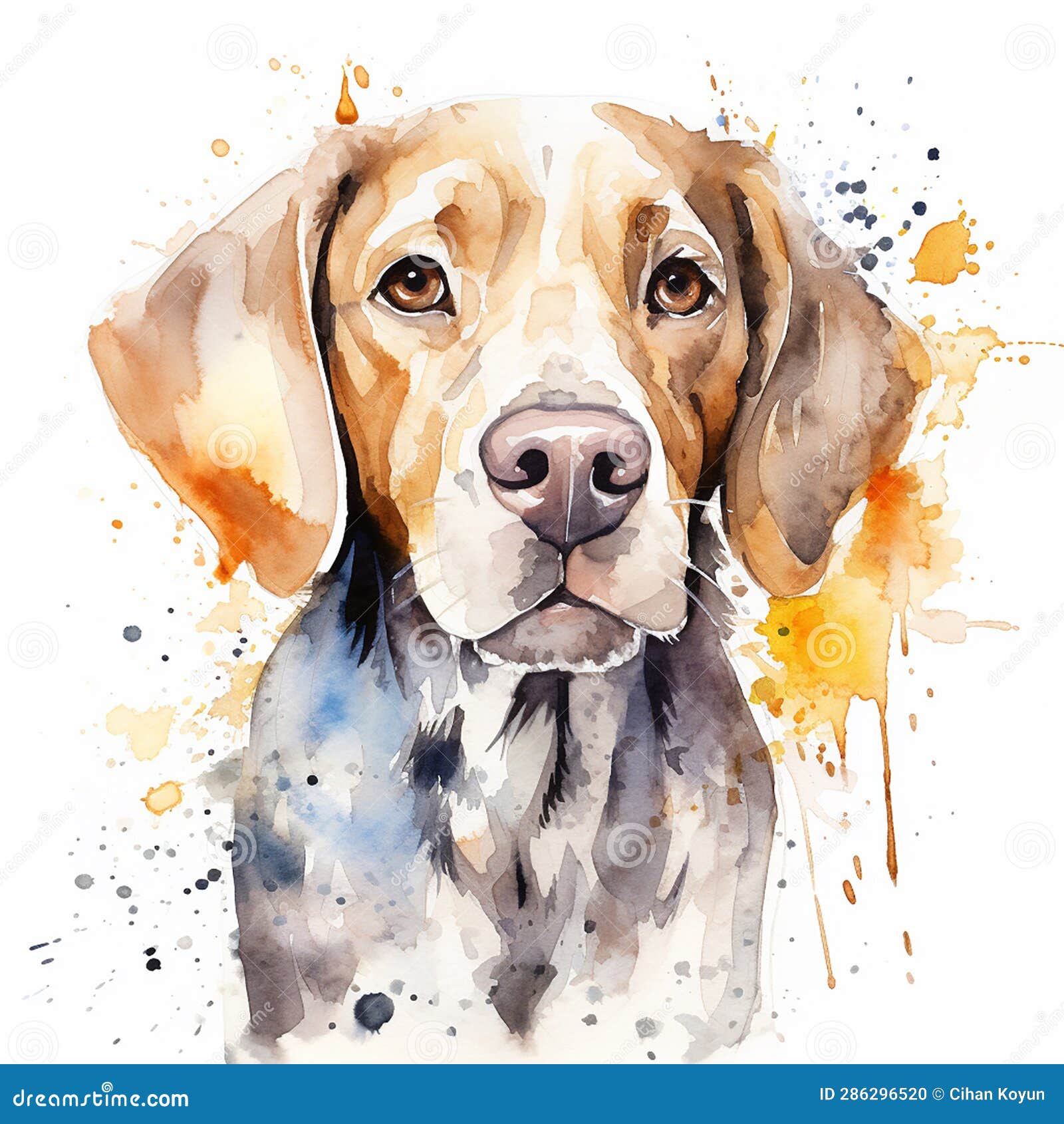 dynamic pet painting featuring white space