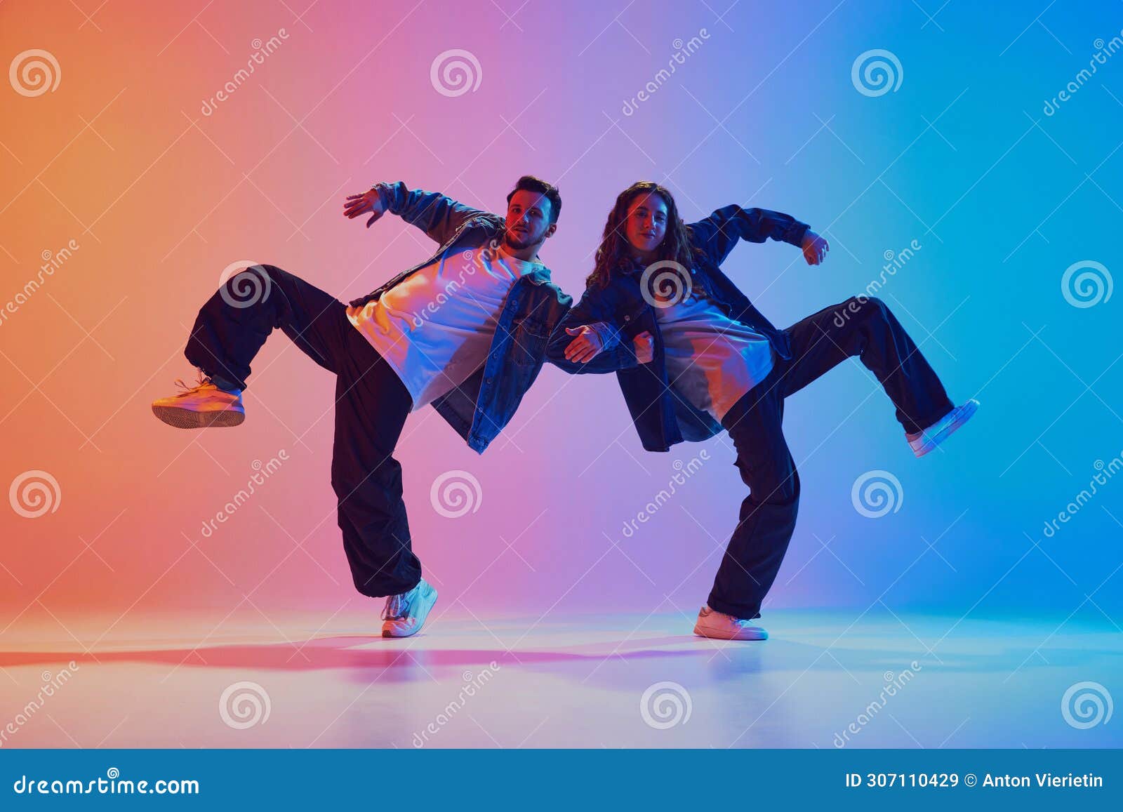 Athletic Dance Duo Poses Against Blank White Background Photo And Picture  For Free Download - Pngtree