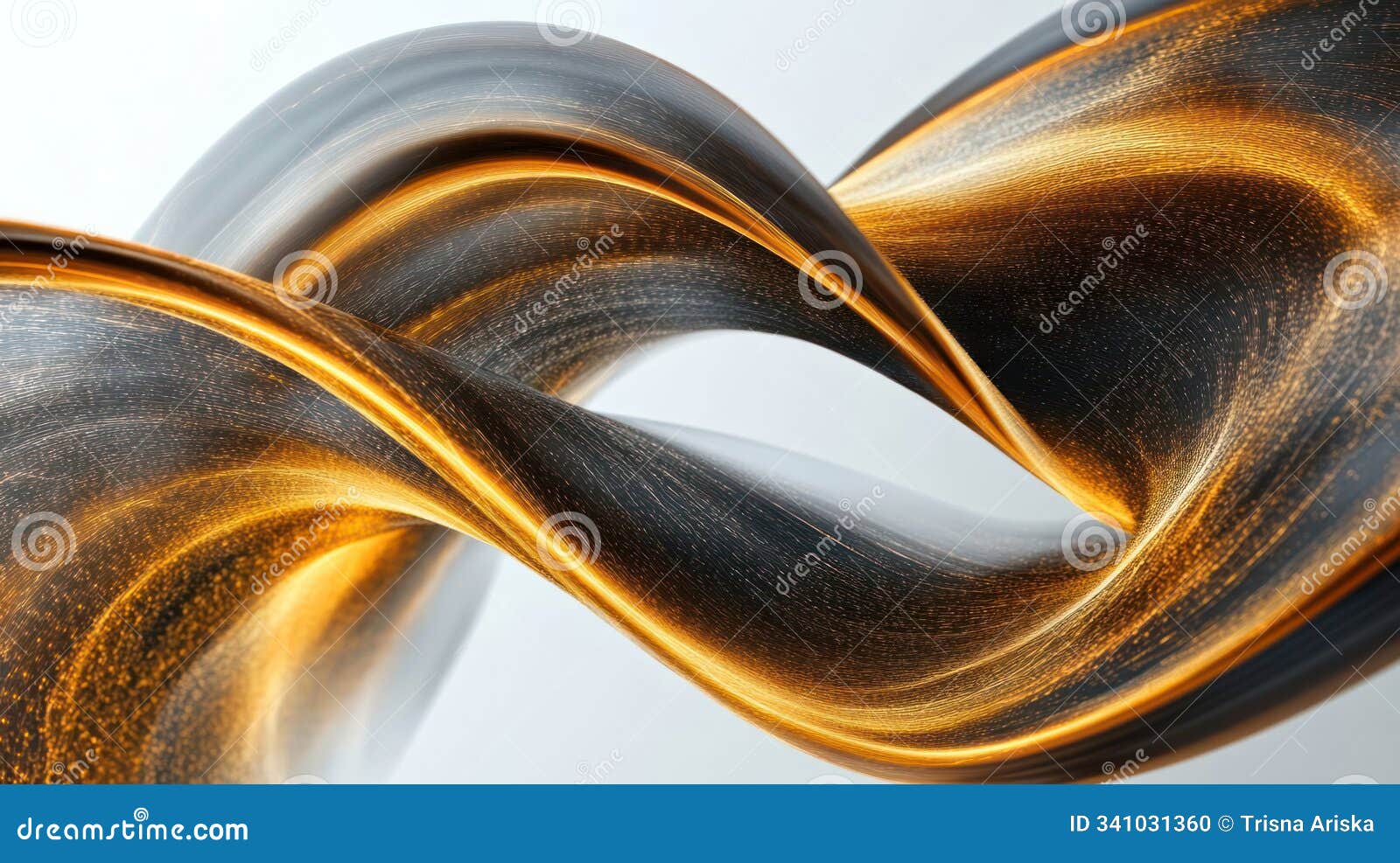 a dynamic swirl of black and gold, representing fluidity and movement