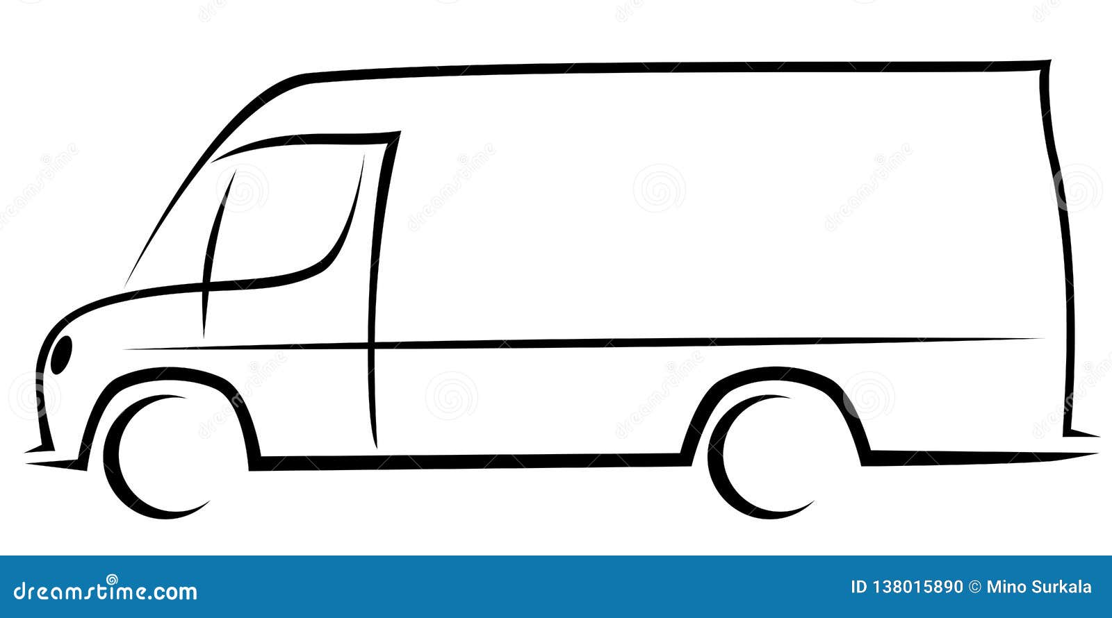 Dynamic Vector Illustration of a Delivery Van with a Body Typical for ...