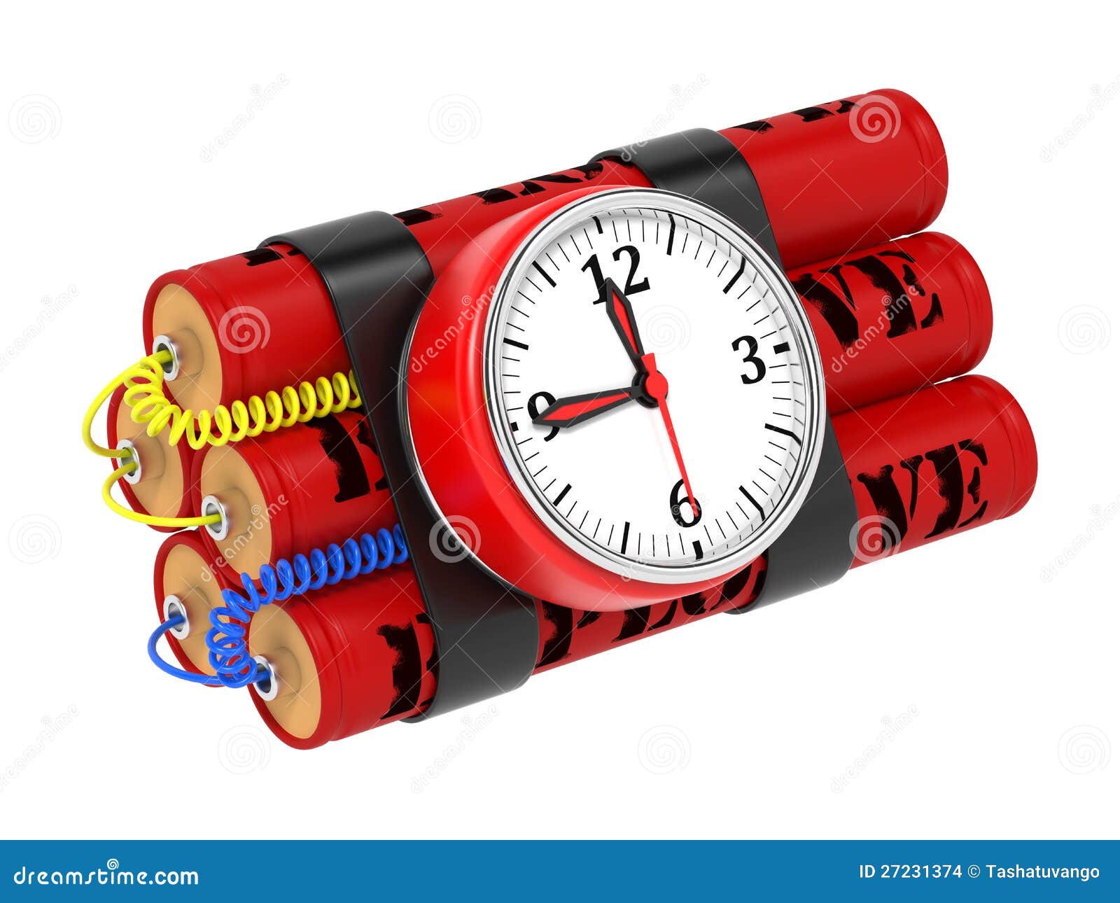 Dynamit-Bombe Mit Borduhr-Timer. Stock Abbildung - Illustration von nachricht ...