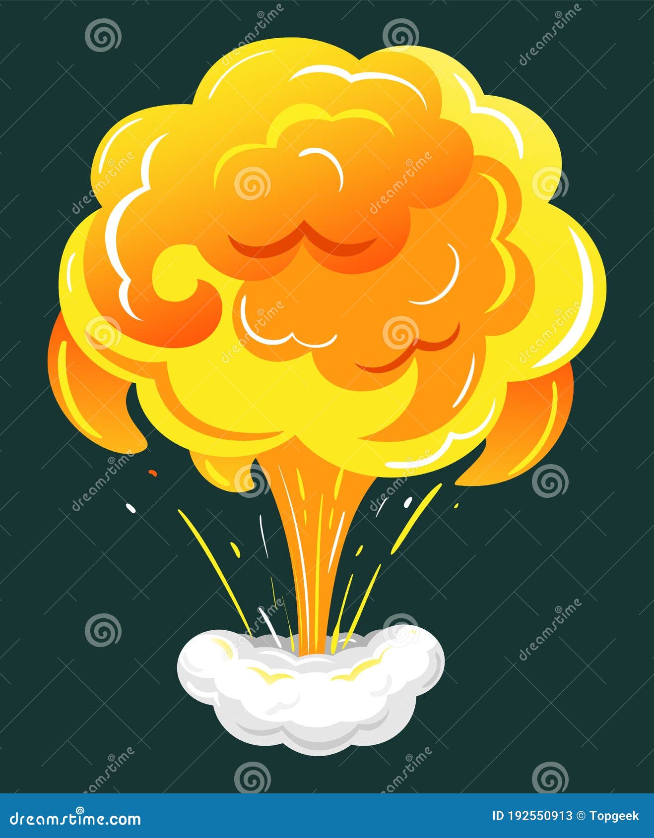 Dynamite Burst or Bomb Explosion Visual Effect Stock Vector