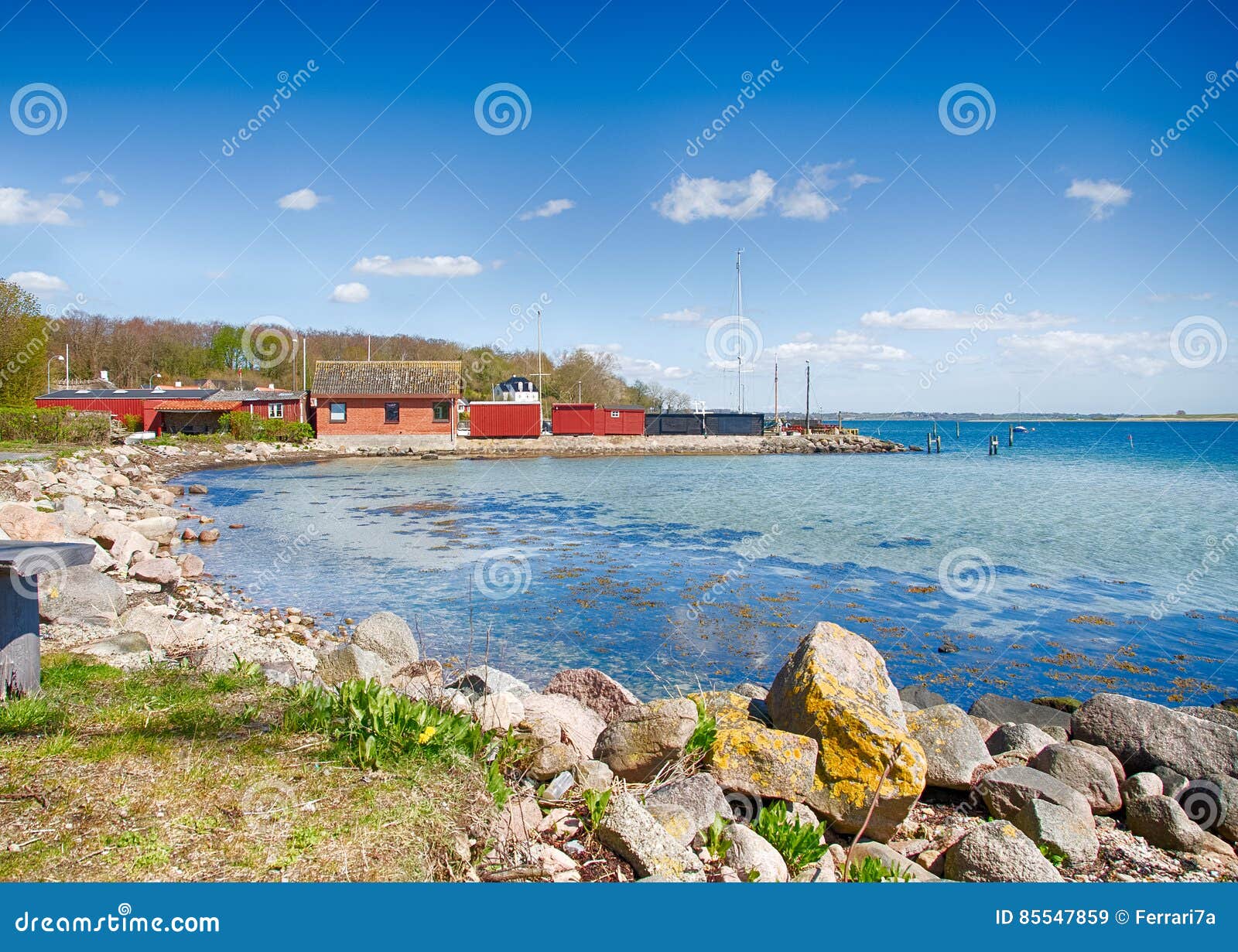 dyreborg coastline on the island of funen