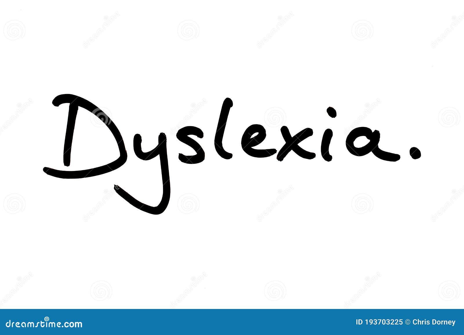 Dyslexia Phrase In Anamnesis. 3D Illustration. Stock Photo