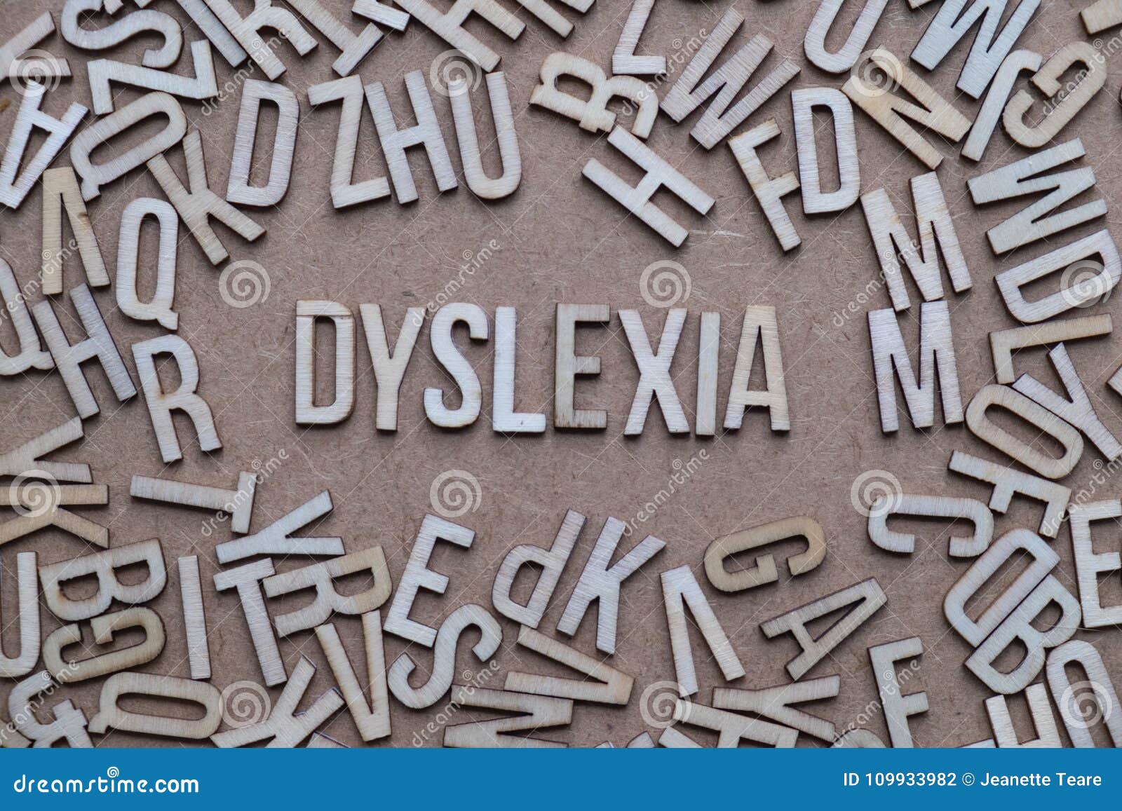 Dyslexia Concept, Word Spelled Out In Wooden Letters Stock Photo