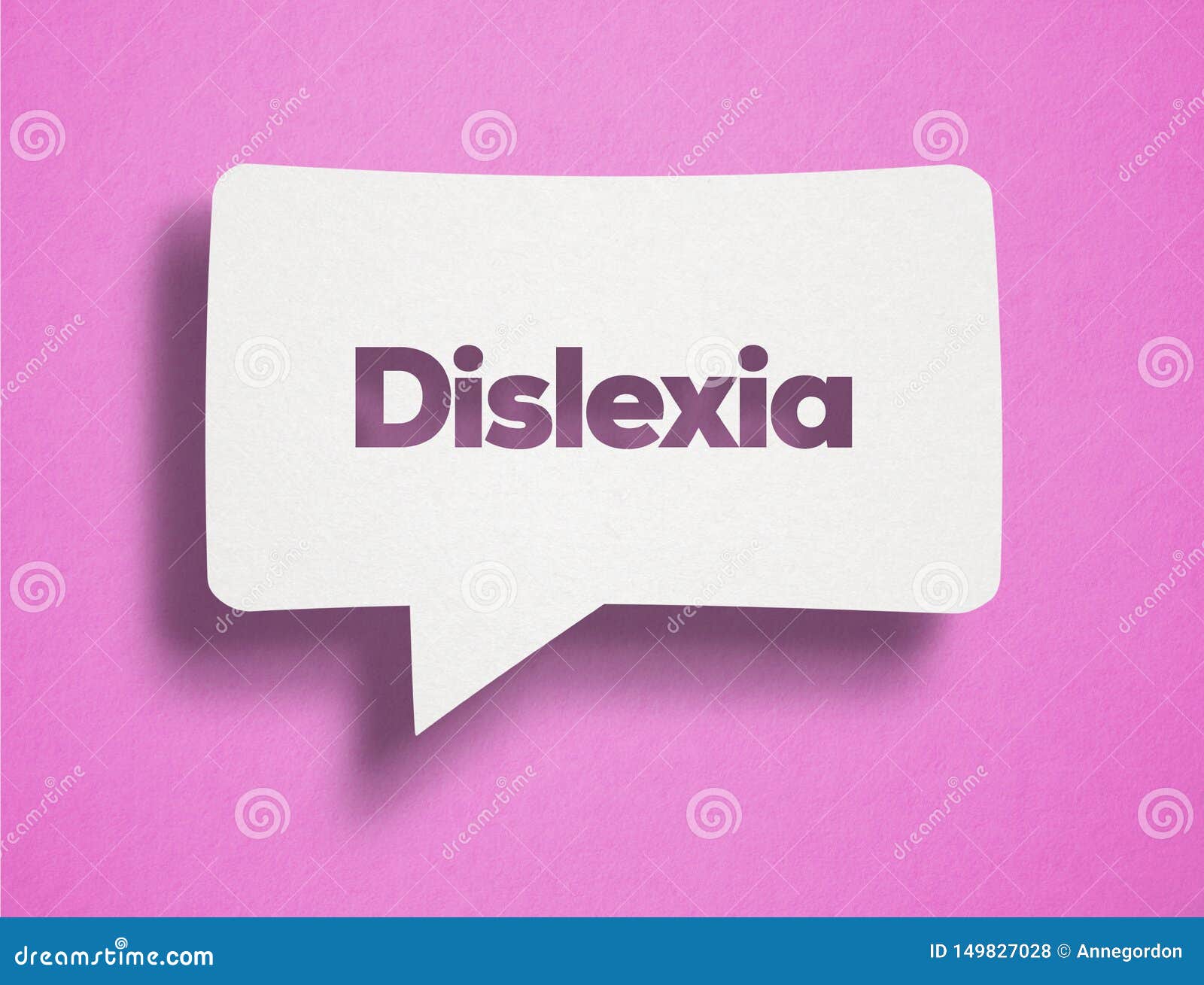dyslexia with white bubble