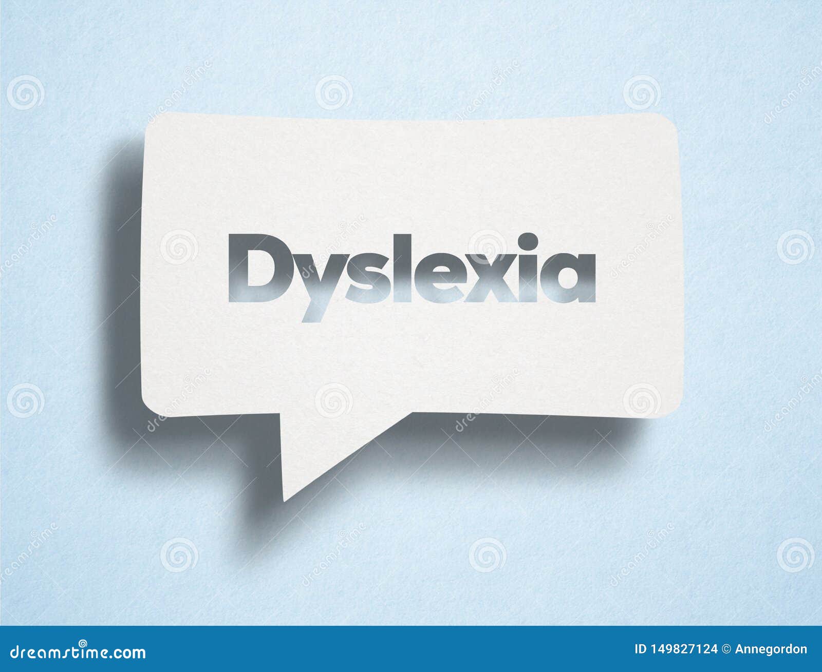 dyslexia with white bubble