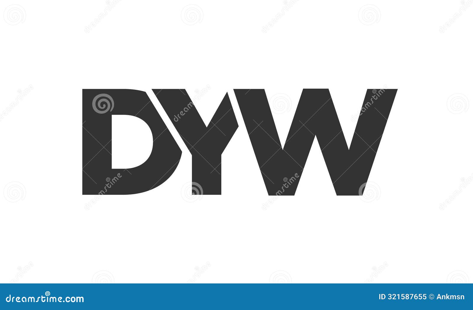 dyw logo  template with strong and modern bold text. initial based  logotype featuring simple and minimal typography.