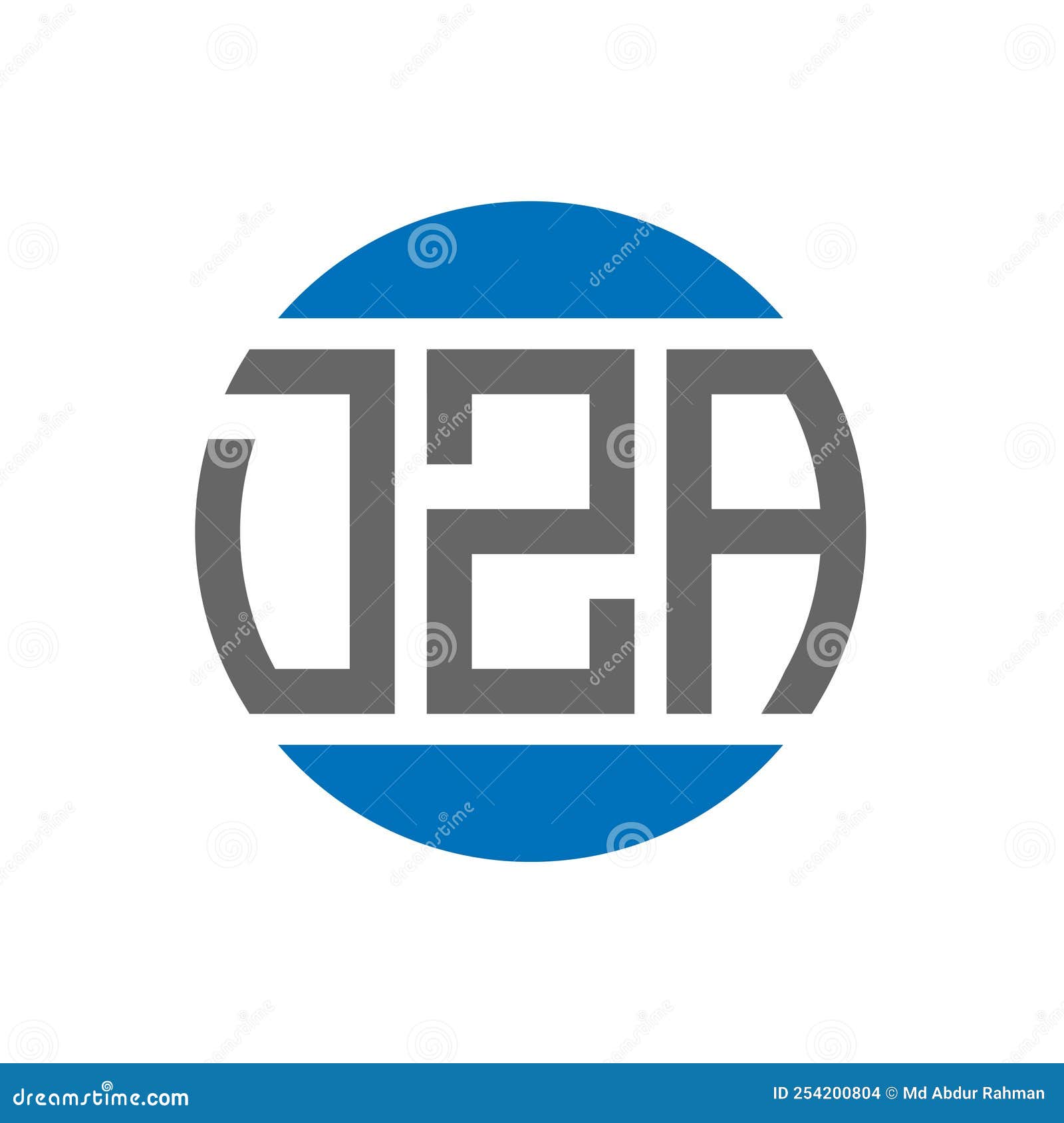 DZA Letter Logo Design on White Background. DZA Creative Initials