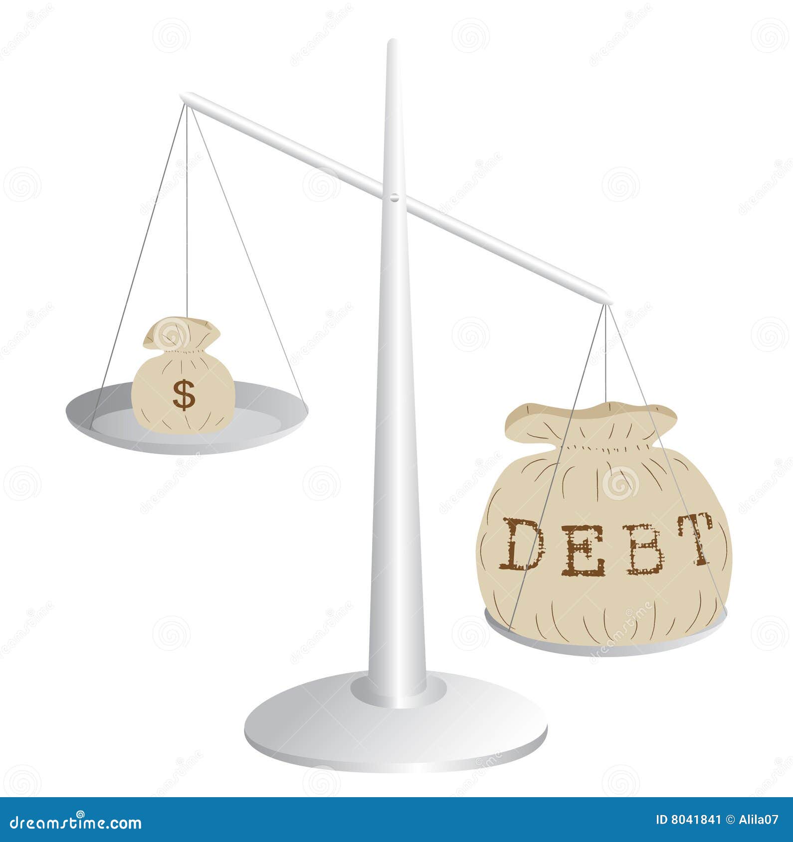 Déficit presupuestario ilustración del vector. Ilustración