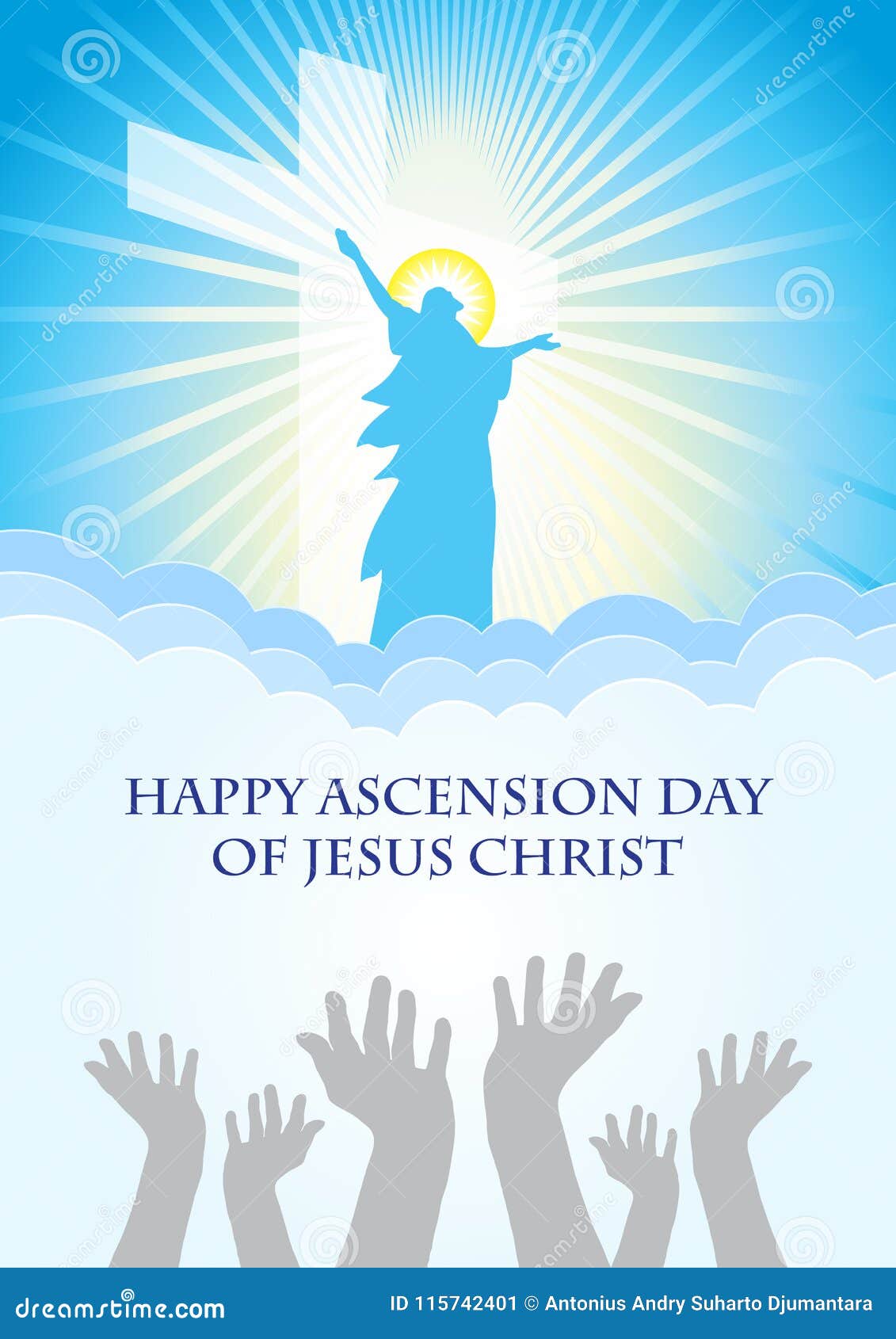 Día De Ascensión De Jesus Christ Ilustración del Vector Ilustración