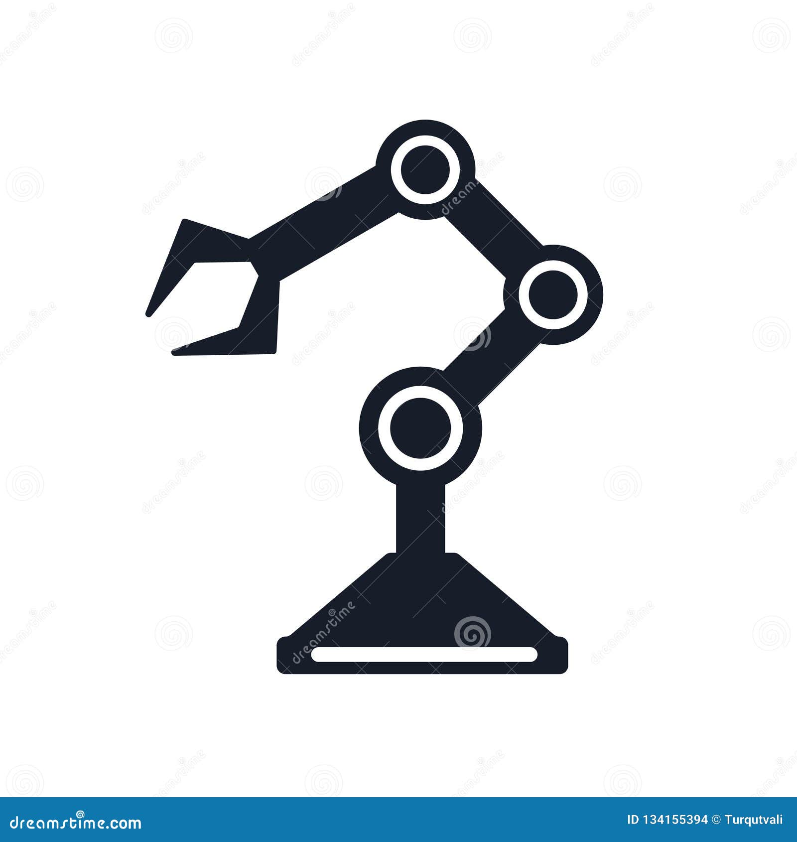 Robot Arm Icon Vector Sign And Symbol Isolated On White Background Robot Arm Logo Concept Illustration De Vecteur Illustration Du Fabrication Convoyeur