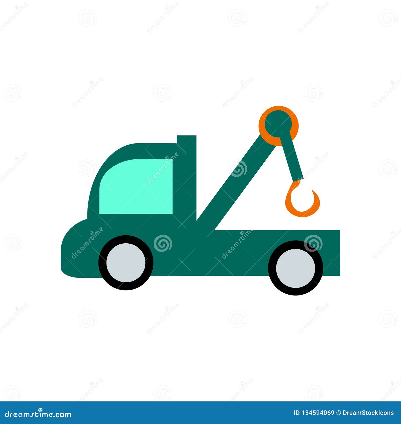 Tow Truck Icon Vector Isolated On White Background, Tow ...
