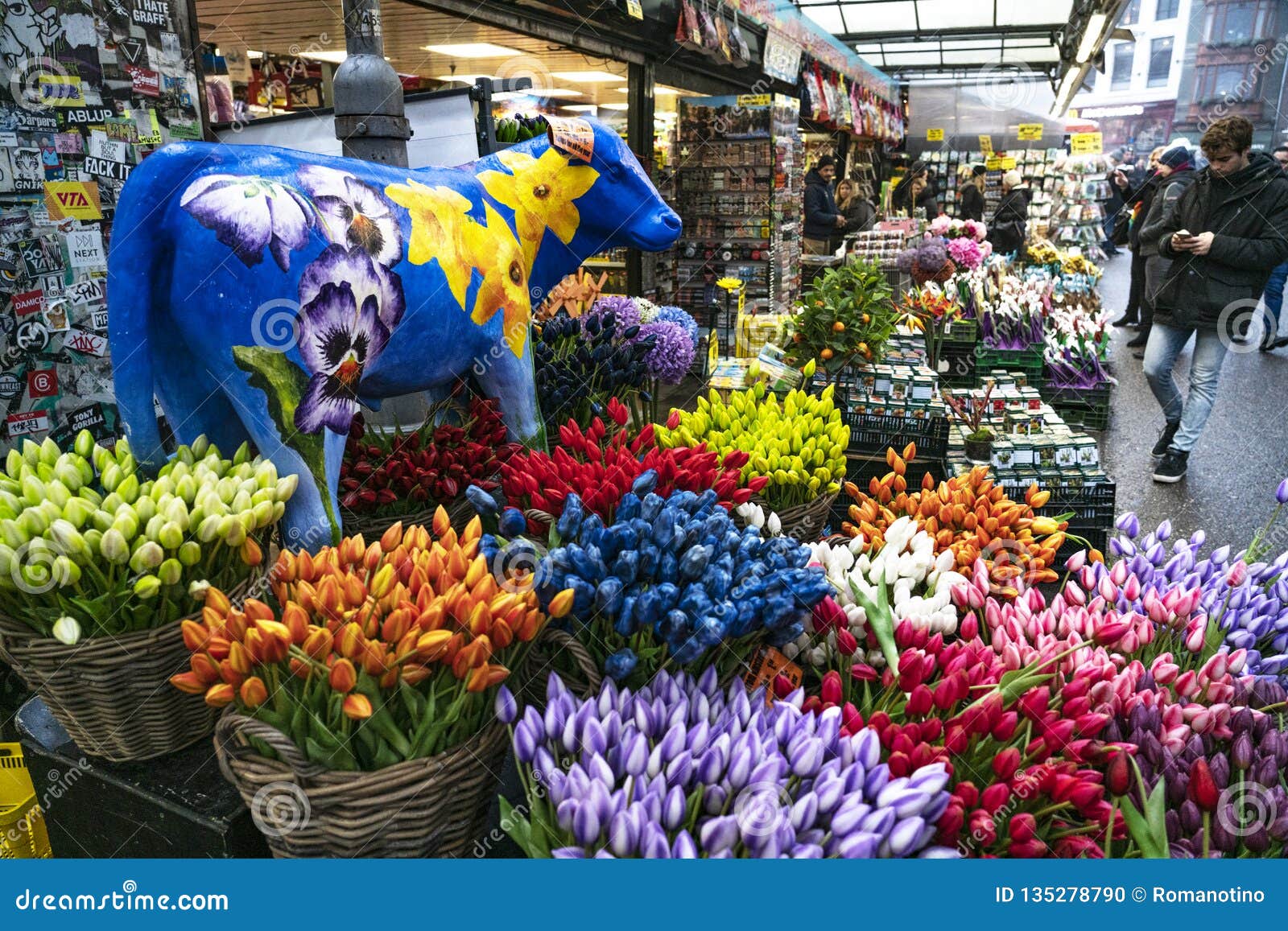 Bloemenmarkt the Flower Market in Amsterdam Imagen editorial Imagen