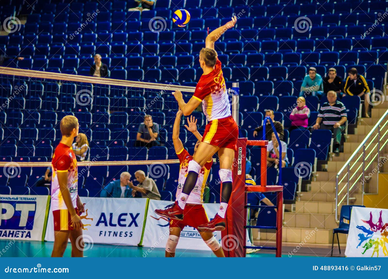 Male Competitions in Volleyball Redactionele Foto Image of speler