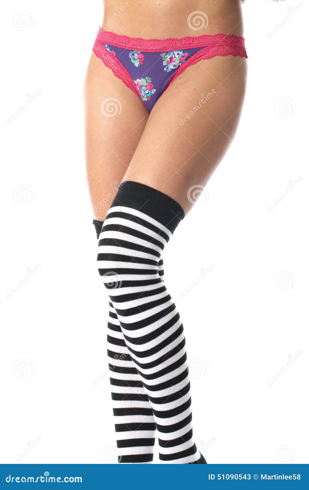 Young Woman Wearing Panties and Knee Socks 库存图片 图片 包括有 皮带, 袜子 51090543