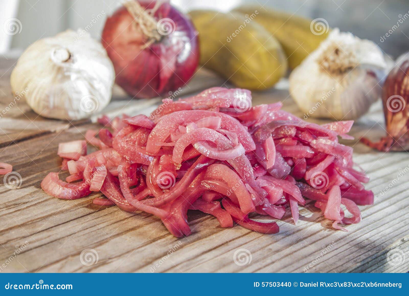 Marinated red onion