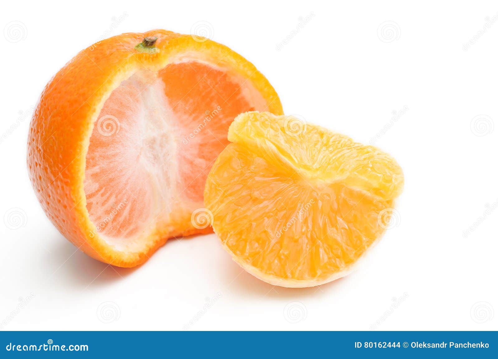 Mandarin Tangerine Citrus Fruit Isolated On White Background Foto De