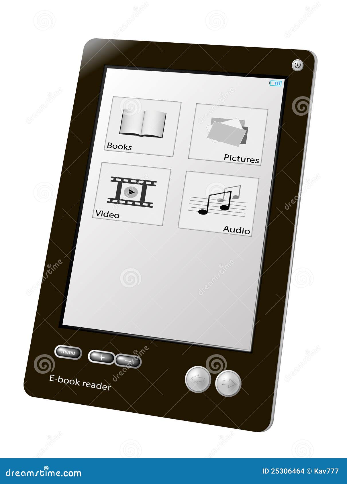 Ebook reader stock illustration. Illustration of compact 25306464