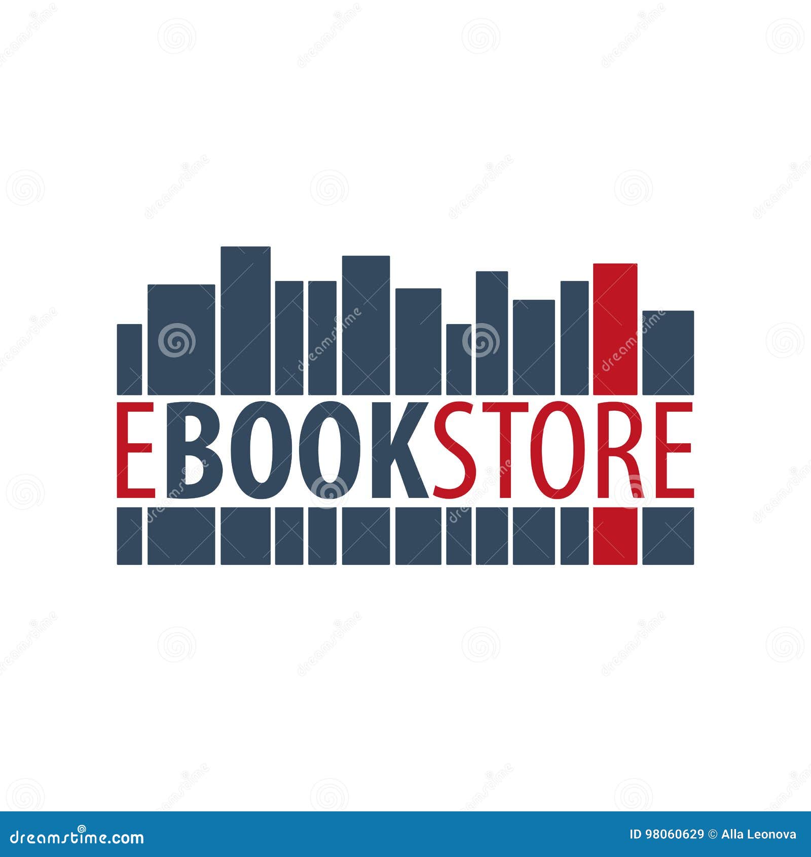 E Book Store Logo. Education and Book Emblem. Vector Illustration