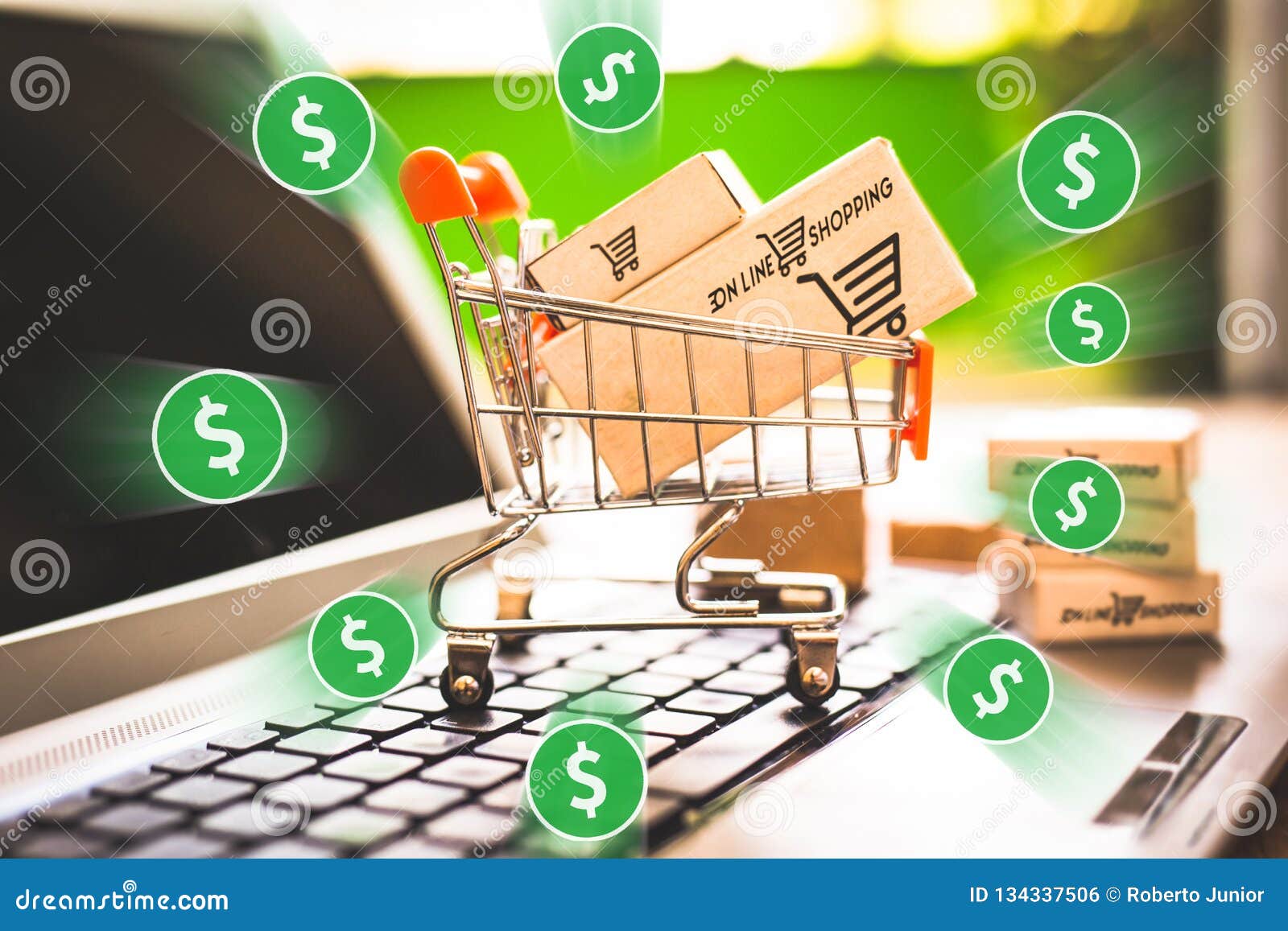 E Commerce Buy And Sell Online Virtual Shopping Cart Stock Photo Image Of Business Commerce