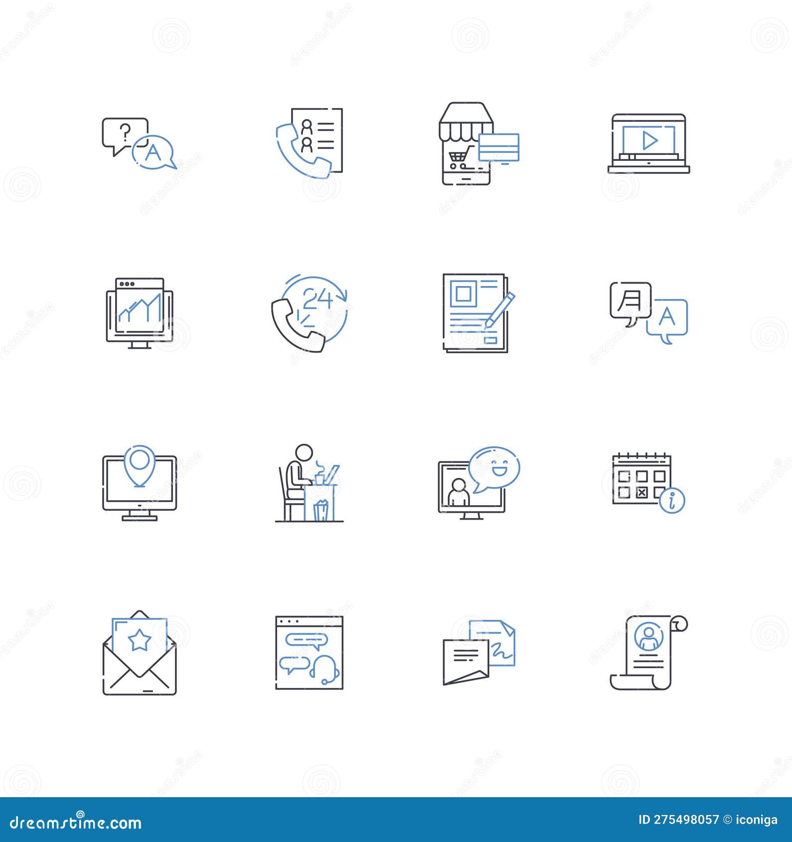 E-Commerce Trends Line Icons Collection. Personalization, Mobility 