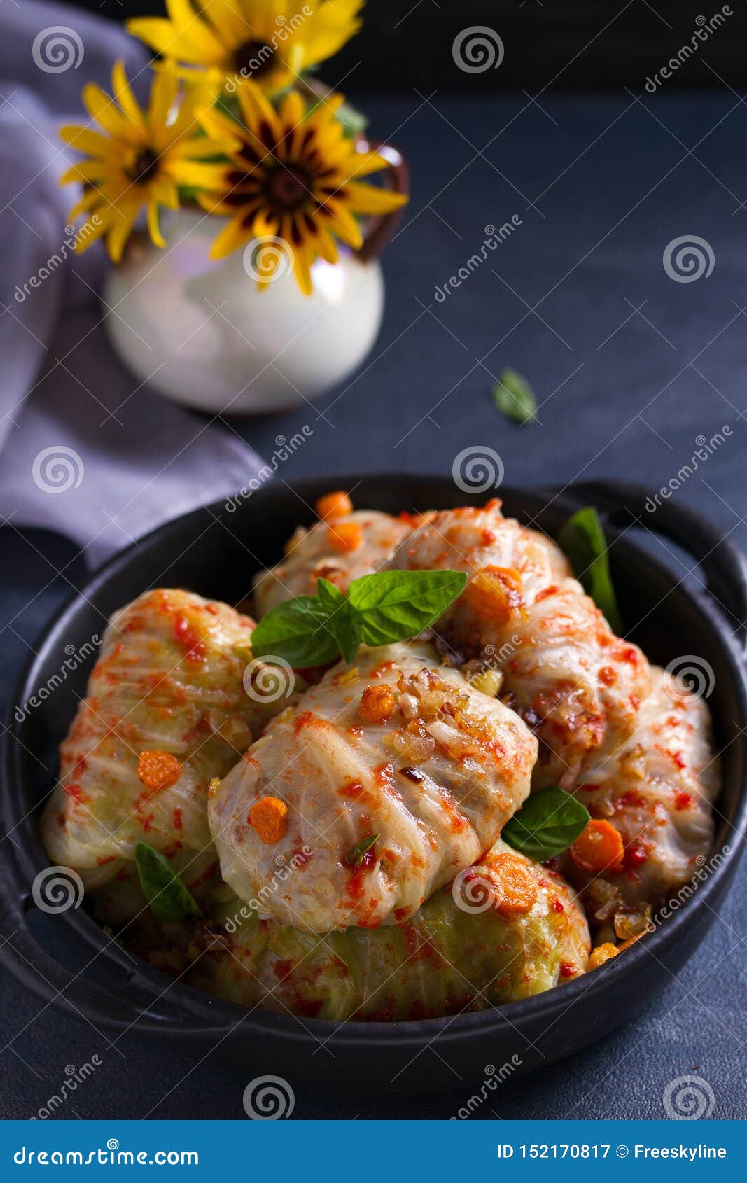Stuffed Cabbage Leaves with Meat, Rice and Vegetables. Chou Farci ...