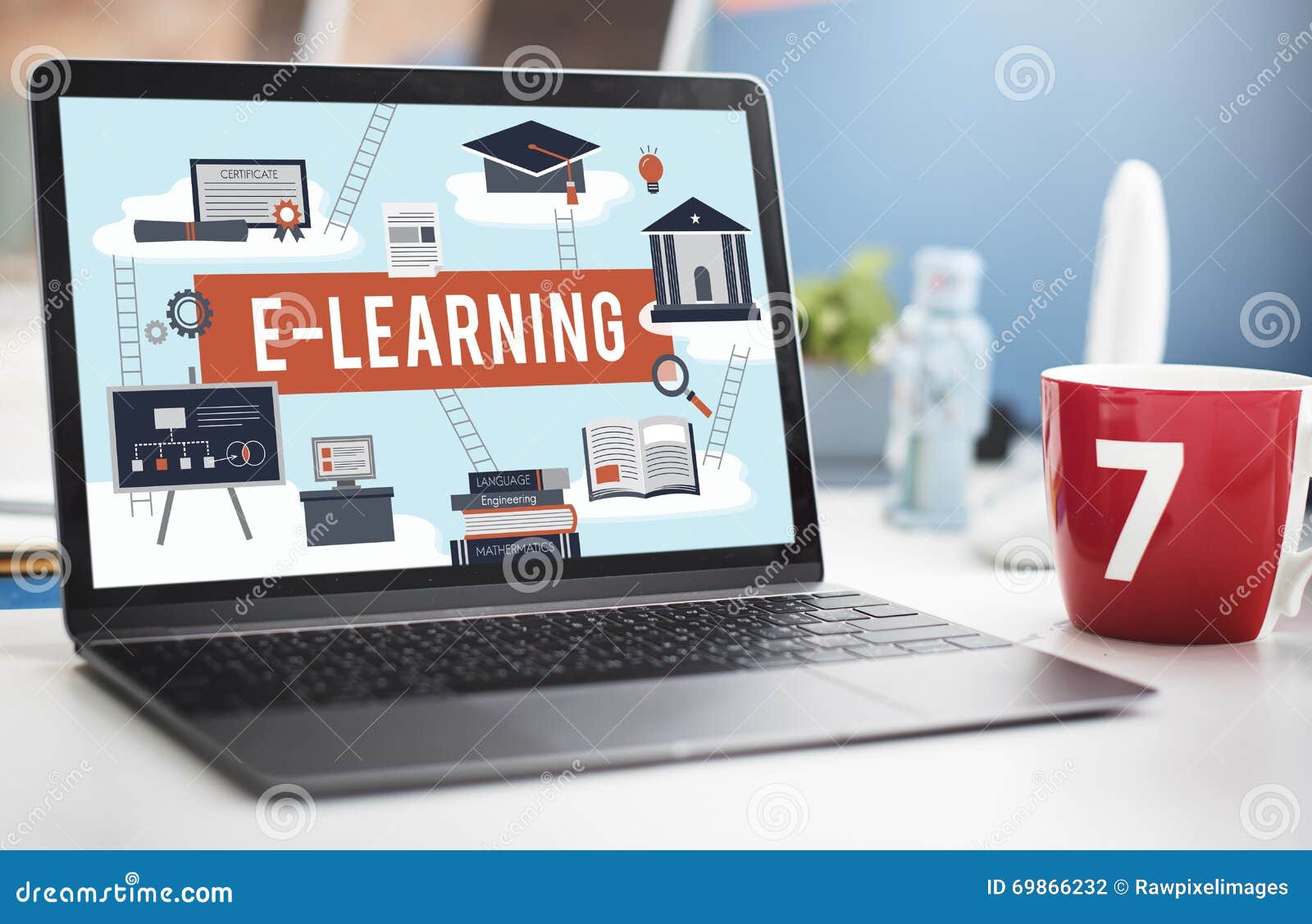 Elearning Education Technology Network Concept Stock Photo
