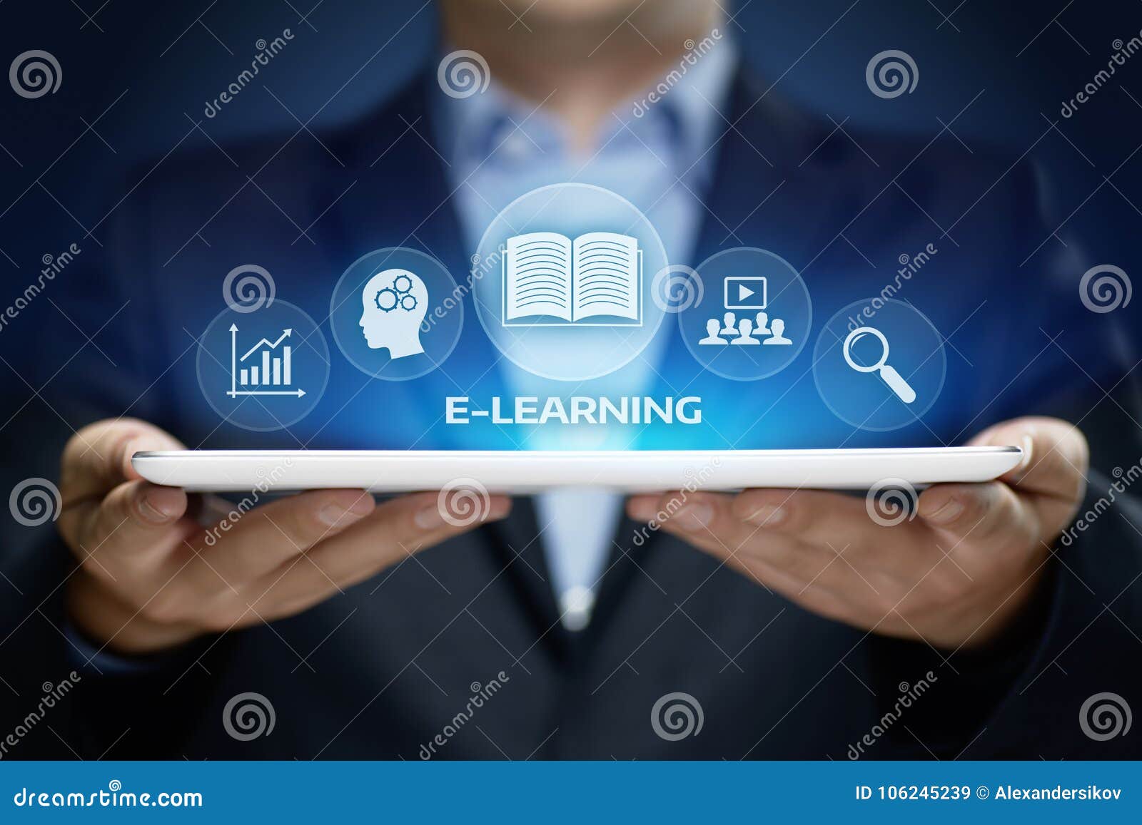 e-learning education internet technology webinar online courses concept