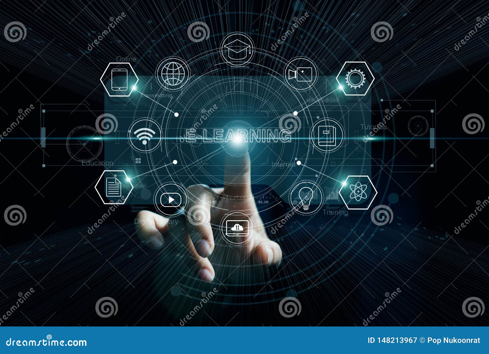 Elearning Education. Training Business. Network As Knowledge