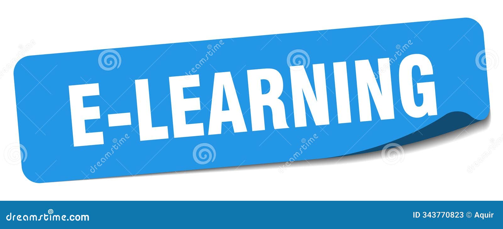 e-learning sticker. e-learning label