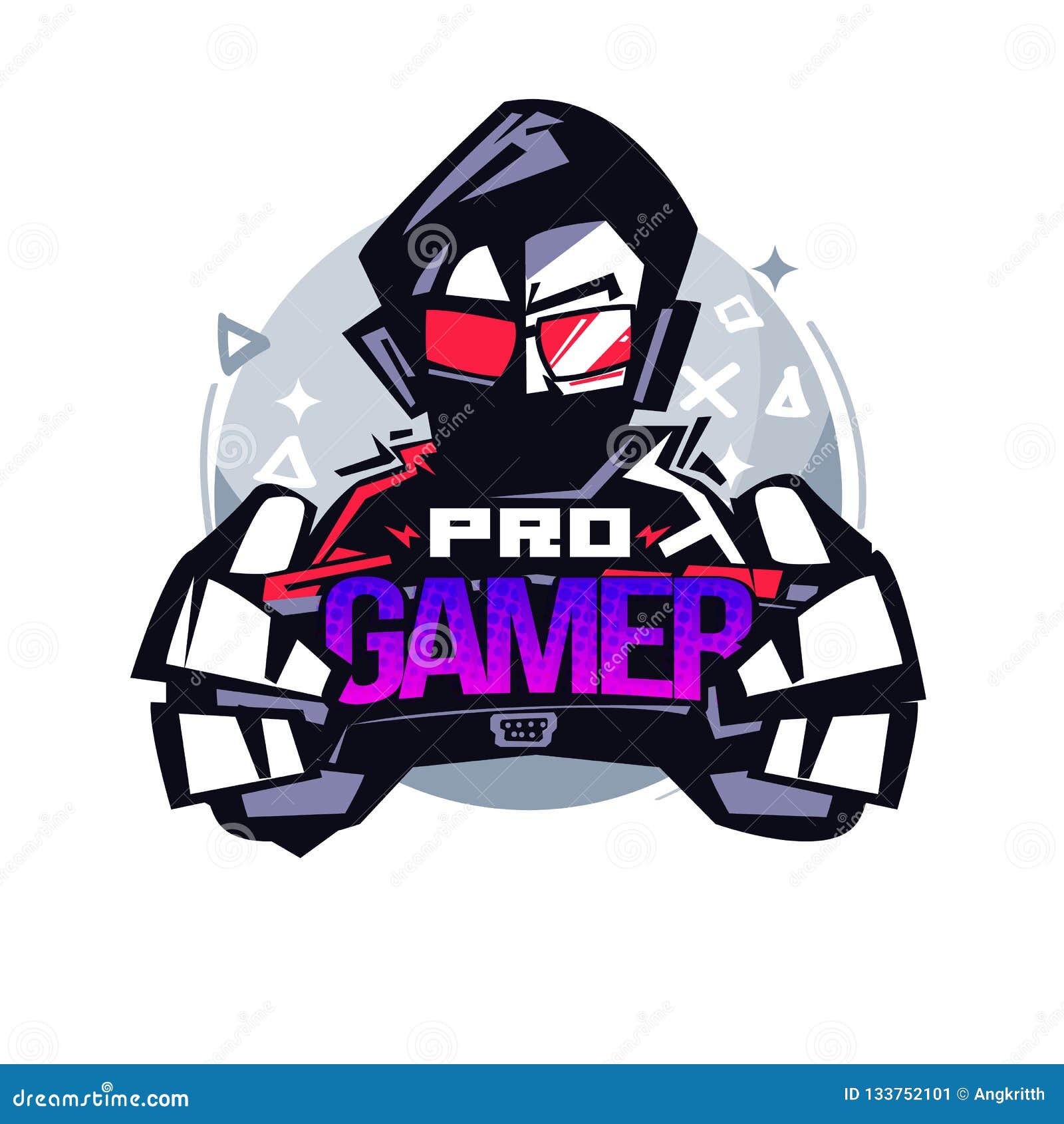 E Logo del Gamer vettore illustrazione di stock. Illustrazione di